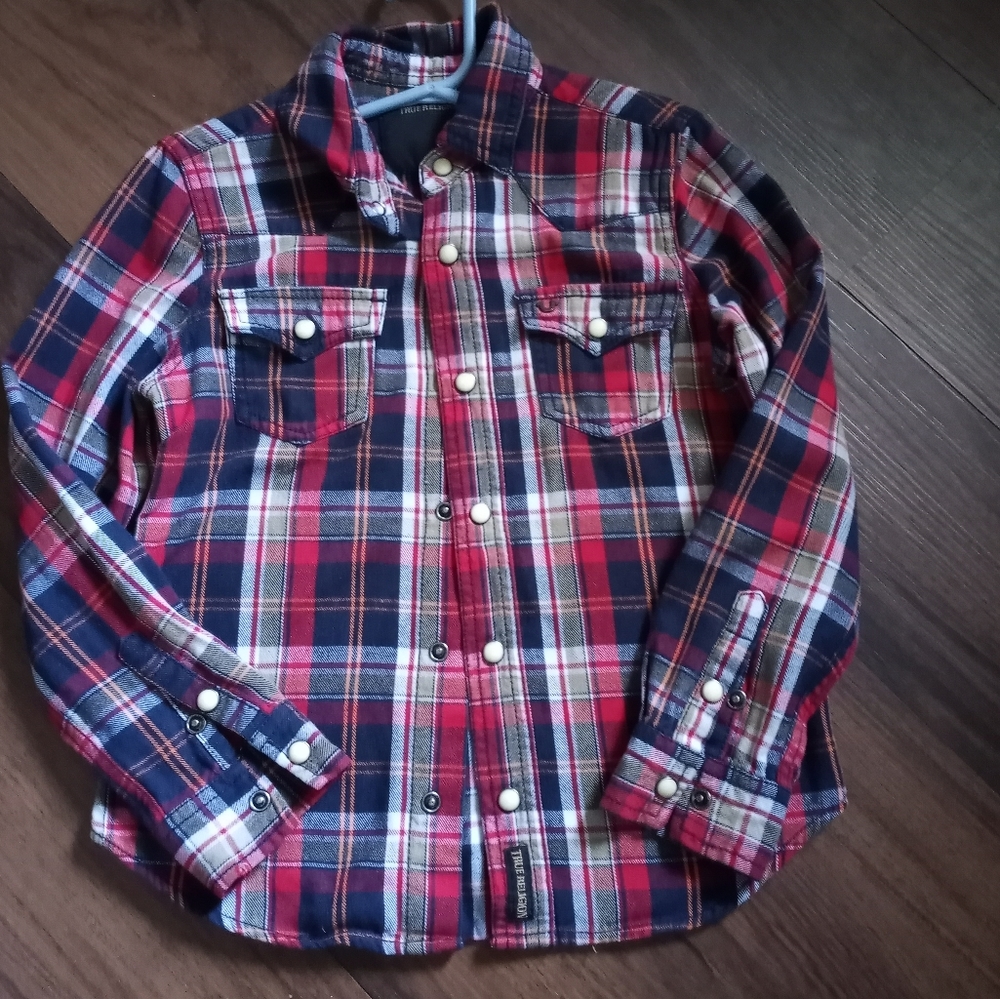 True Religion snap shirt.